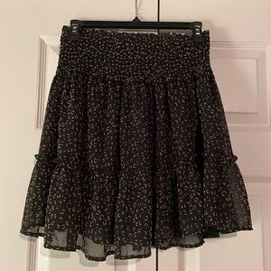 Size large Altar’d State black and gold cheetah printed flowed skirt